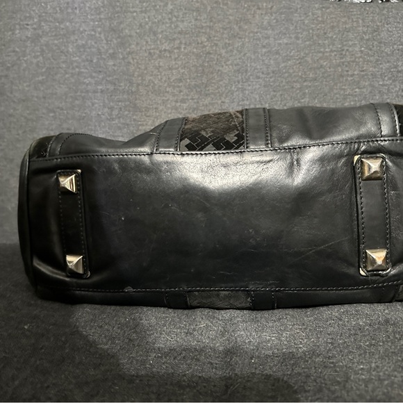 Black Leather and velvet duffle purse LAMB L.A.M.B. Gwen stefani - Picture 7 of 7